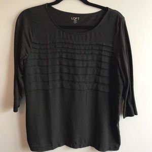 3/$15 Loft black top Petite large